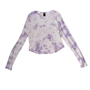 Bobi Los Angeles Lavender Tie-Dye Long Sleeve Top Size XS